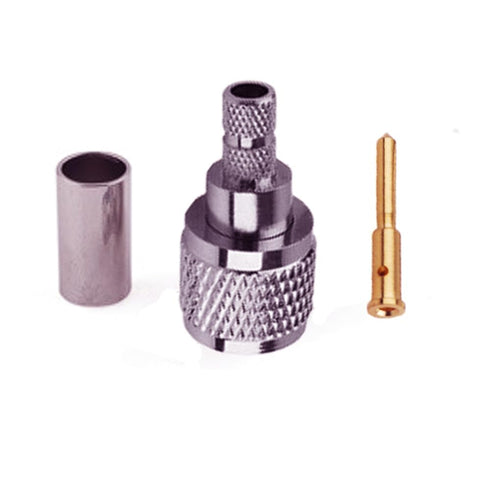 Mini-UHF Male plug Crimp for 50 Ohm RG58 lmr195 Cable 5 pack...