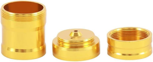 Golden Mini Alcohol Lamp Case Outdoor Portable Travel Camping Metal Stoves Tools Aluminum Alloy Alcohol Stove Camping Stoves for Picnic Hiking Bac...