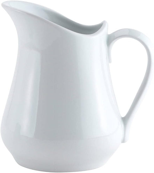 HIC Kitchen Creamer Pitcher with Handle, Fine Porcelain, 8-Ounce...