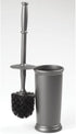 mDesign Toilet Bowl Brush and Holder - Covered Bathroom Toilet Brush - Standing Toilet Bowl Scrubber in Modern Holder - Space Saving, Deep Cleanin...