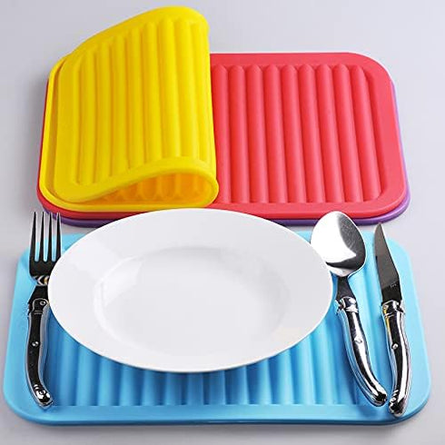 Smithcraft Silicone Trivets Mats for Hot Dishes and Hot Pots, Hot Pads for Countertops, Tables, Pot Holders, Spoon Rest Small Drying Mats Set of 2...