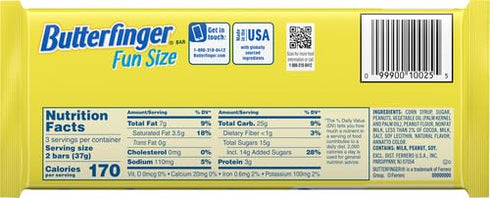Butterfinger Fun Size Bars 6 Pack Tray, 3.9 oz...