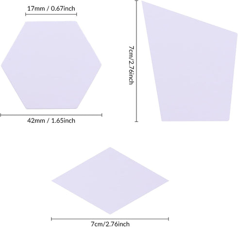 300Pcs Paper Quilting Templates English Paper Piecing DIY Patchwork Sewing Crafts...
