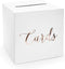 Wedding Card Postbox White with Rose Gold Lettering 'Cards'...