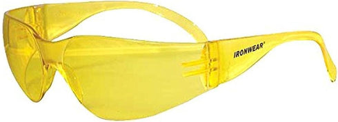 Ironwear Harmony 3550 Series Nylon Protective Safety Glasses, Amber Lens, Amber Frame (3550-G-G/A)...
