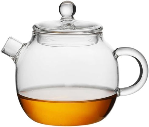 123Arts Mini Tea Pot, Teapot, Glass Teapot, Clear Teapot, Small Teapot for One Person Use,220ml/7.3oz...