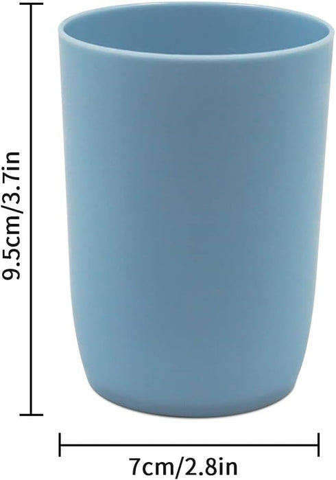 Topsky 4-Pack Bathroom Tumbler - Plastic Toothbrush Cup - Reusable Drinkware - Mouthwash Cup...