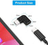 USB C Right Angle Adapter,90 Degree USB C to USB Type-C Male to Female Adapter (3 Pack). Support USB-C 3.1 PD 100W Quick Charge 10Gb/s Data Transf...