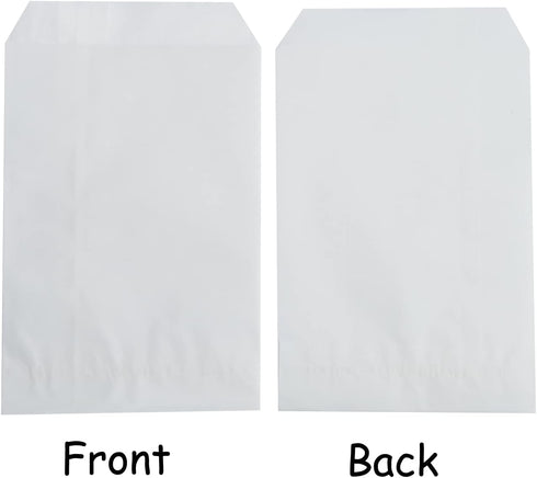 FOCCIUP 4x6 Inch 100 Pcs Small Flat Paper Bag Semi-Transparent Glassine Bags for Party Favor...