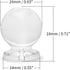 MroMax 6Pcs Tiny Pull Handle Round Acrylic Knob Self-Stick Mini Knob 16mm Diameter Small Size Knob Clear Shiny Knob Cute Decoration for Jewelry Bo...