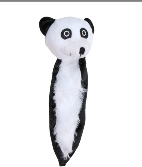 No Stuffing Plush Animal Dog Toys Bundle of 3 Toys Tiger Panda Red Fox...