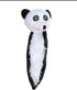 No Stuffing Plush Animal Dog Toys Bundle of 3 Toys Tiger Panda Red Fox...