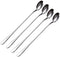 Long Handle Spoon Set, 4 Pieces 9-inch Spoon, Stainless Steel Iced Teaspoon for Cocktail Stirring,Mixing,Milkshake,Tea,Coffee....