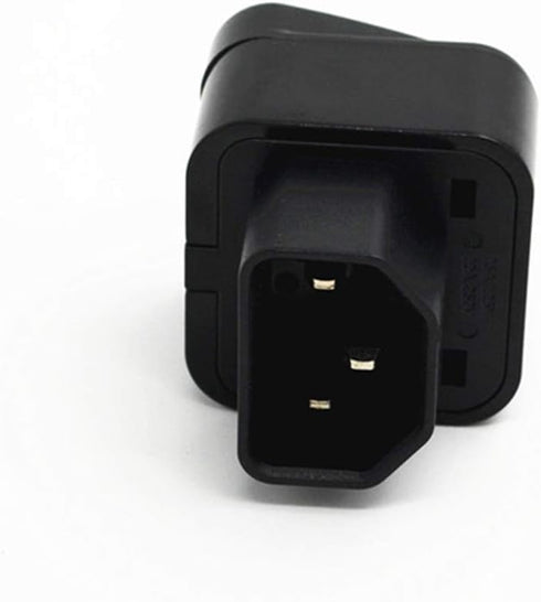 ANRANK IC141320AK UPS IEC C14 to Universal Female EU US UK AU C13 Socket Power Adapter AC Plug (2 Pack)...