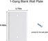 Blank Wall Plates 1-Gang blank Switch Outlet Electrical Cover Pate Unbreakable Thermoplastic Faceplate for Light Receptacle Outlet Switch, White (...
