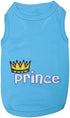Parisian Pet Dog T-Shirt - Embroidered ' Prince ' 100% Cotton, Boy Dog Shirts - Sleeveless Pet Vest - Machine Washable Dog Clothes for Medium-Size...