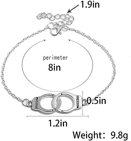 Handcuffs Anklet Bracelet stainless steel Cute Silver Anklets chain charm Foot Jewelry Accessories for Women Summer Beach...