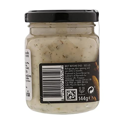 Original Colman's Tartare Sauce Imported From The UK England Tartar Sauce Creamy Tartar Sauce Made with gherkins and capers The Best Of British Co...