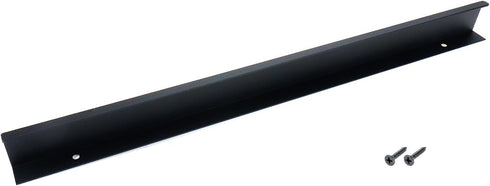 LC LICTOP Black Mount Finger Edge Pull Concealed Handle for Home Kitchen Door Drawer Cabinet 400mm/15.75" Length 320mm/12.6" Hole Distance 2Pcs...