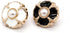 20pcs 11mm(0.433inch) Little Flower Black Gold Metal Women Coat Buttons for Clothes Shirt Blouse Handmade Decorative Sewing Buttons Wholesale (Gol...
