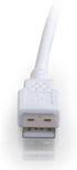 C2G USB Long Extension Cable, USB Cable, USB A to A Cable, White, 9.84 Feet (3 Meters), Cables to Go 26686...