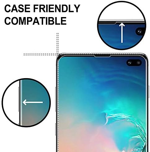 Galaxy S10 Plus Privacy Screen Protector, 2-Way Anti Spy Case Friendly Fingerprint Available Soft Film, Anti-Scratch Touch Precise Full Adhesive N...