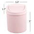Plastic Tiny Waste Bin, Desktop Mini Trash Can with Swing Lid, Pink...