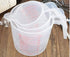 Plastic Measuring Cup Set,3Pcs BPA Free Plastic Clear Heat-resistant with Angled Grip and Spout Stackable Liquid Measuring Cup for Kitchen Use...