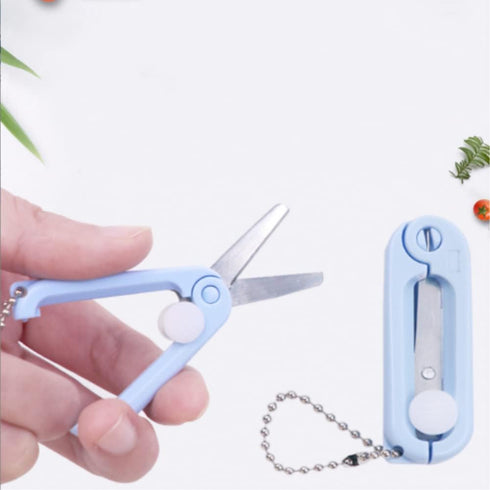 Folding Scissors, 2 Pcs Kids Scissors Portable Scissors Paper Cutting Scissors Safety Scissors for Scrapbooking Art DIY Craft Students Teaching Fa...