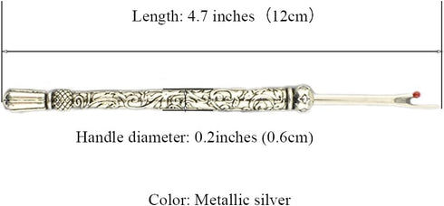 HAHIYO Metal Seam Ripper with Classical Engraved Pattern - Ergonomic Non-Slip Handle Sewing Stitch Cutter Thread Unpicker for Quilting Sewing Craf...
