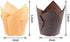 200 Pcs Brown Tulip Muffin Baking Cupcake Liners, Greaseproof, Heat-resistant, Disposable, Ideal for Weddings, Anniversaries, Birthdays...
