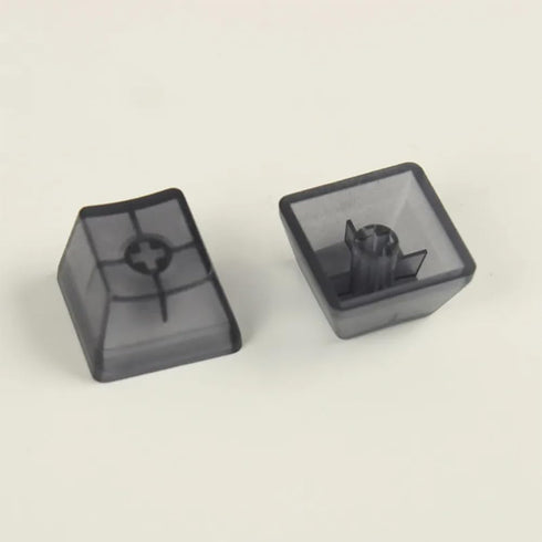 OEM Profile Blank Keycaps ABS Frosted Transparent Translucent 1U R4 Keycap for MX switches Mechanical Keyboard (Transparent Black, 20pcs)...