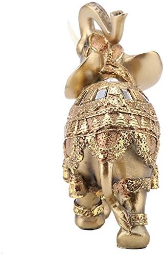 Feng Shui Elephant Statue Golden Collectible Wealth Lucky Elephant Figurine for Home Office Decoration Gift(Large)...