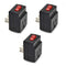 BindmMaster 3 Prong Grounded Single Port Power Adapter with Red Light Indicator On/Off Switch to be Energy Saving, Black - 3 Pack...