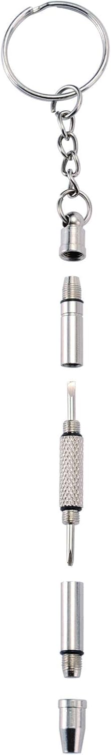 5 in 1 Optical Keychain Mini Precision Stainless Steel Screwdriver for glasses Frame Sunglasses, Jewelry, and Watch Repair Nosepad Repair By Sport...
