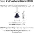 #1 Black EPDM Flexible Roof Jack Pipe Boot Metal Roofing Pipe Flashing (Pipe OD 1/4" to 2") - 100% Made In The USA...