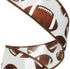 Craig Bachman 1.5" Football Ribbon: Brown & White (10 Yards) - Homecoming Football Theme Sports Gift Wrapping Floral Arrangment Fabric Craft Wired...