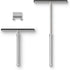 Shower Squeegee with Long Handle and Adhesive Hook. for Glass Doors, Tile Walls, Mirrors and Windows. Telescoping Squeegee for Cleaning. Bathroom ...