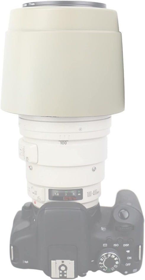 Zyyini Lens Hood, ET-83C ABS White Reversible Camera Lens Shade Digital SLR Camera Lens Sun Shade,for EF 100-400mm f/4.5-5.6L is USM Lens...