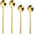 4PCS 2-6.7 ""coffee spoons and 2-6"" coffee spoons, mixing spoon, tea spoon long handle?gold spoon, iced tea spoon, mixing spoon, gold espresso sp...