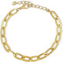 14K Gold Plated Paperclip Alloy Link Chain Choker Necklace Bracelet Earrings Set Punk Oval Dainty Chunky Chain Flat Link Costume Jewelry Set for W...