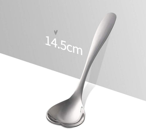Cute Spoon, Heart Shape Spoon, Stainless Steel Coffee Spoon, Dessert Tea Appetizer Bistro Cake Ice Cream Sugar Spoons...