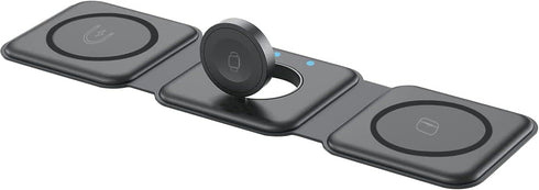 3 in 1 Magnetic Foldable Wireless Charger,3 in 1 Charging Station for Multiple Apple Devices-Travel Charging Pad Dock,for iPhone 15/Pro/Max/Plus/1...
