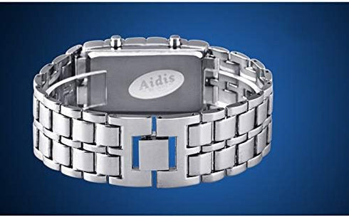 MASTOP Women's Men's Watches Fashion Novelty Lava Red Blue LED Digital Stainless Steel Black Bracelet Watches...