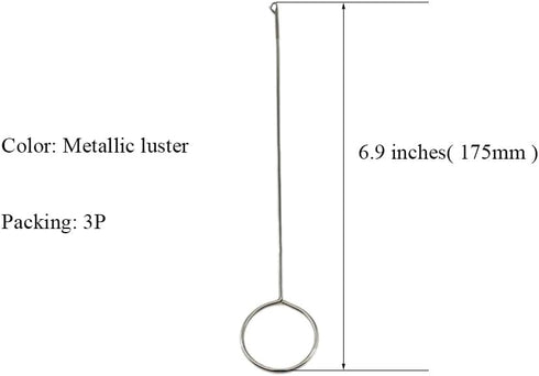 HAHIYO 3Pcs 6.9inches Stainless Steel Drawstring Threader Sewing Loop Turner Hook with Latch Sewing Needle Inserter Threader Needle for Drawstring...