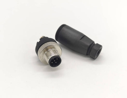 M12 Cable Connector Circular Waterproof Aviation Plug Field Installable Screw Termination Unshield Straight (5 Pin Male A-Code)......