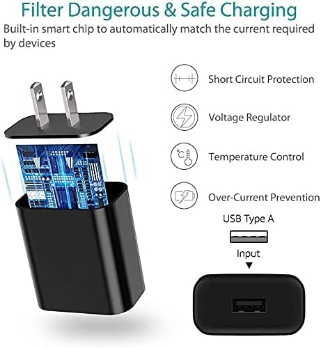 Portable Hand Vacuum Cleaner Charging Cable USB Wall Adapter Compatible with eufy by Anker HomeVac H11,Fanttik V8,ELENAT,RUBOT,Bissell 29869,Ofuzz...