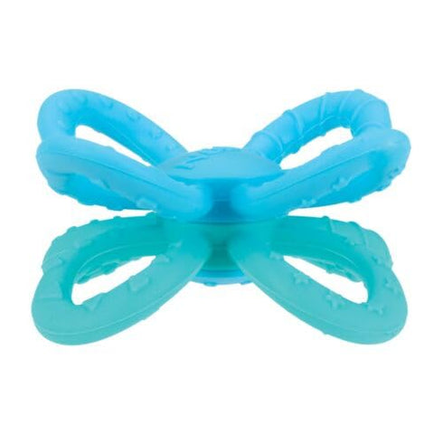 Nuby Fun Loops Teether - Flower-Shaped Infant Teething Toy for Babies - 3+ Months - Blue and Aqua...