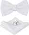 Velvet Bow Ties for Men Pre-Tie Bow Ties Vintage Tuxedo Bow Ties Cufflinks Pocket Square Sets With Gift Box...