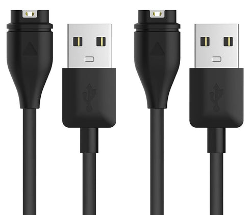 Vivosmart 5 Charger Replacement USB Data Sync Charging Cable Wire Compatible with Garmin Vivosmart 5 Fitness Tracker, Black - 2Pack...